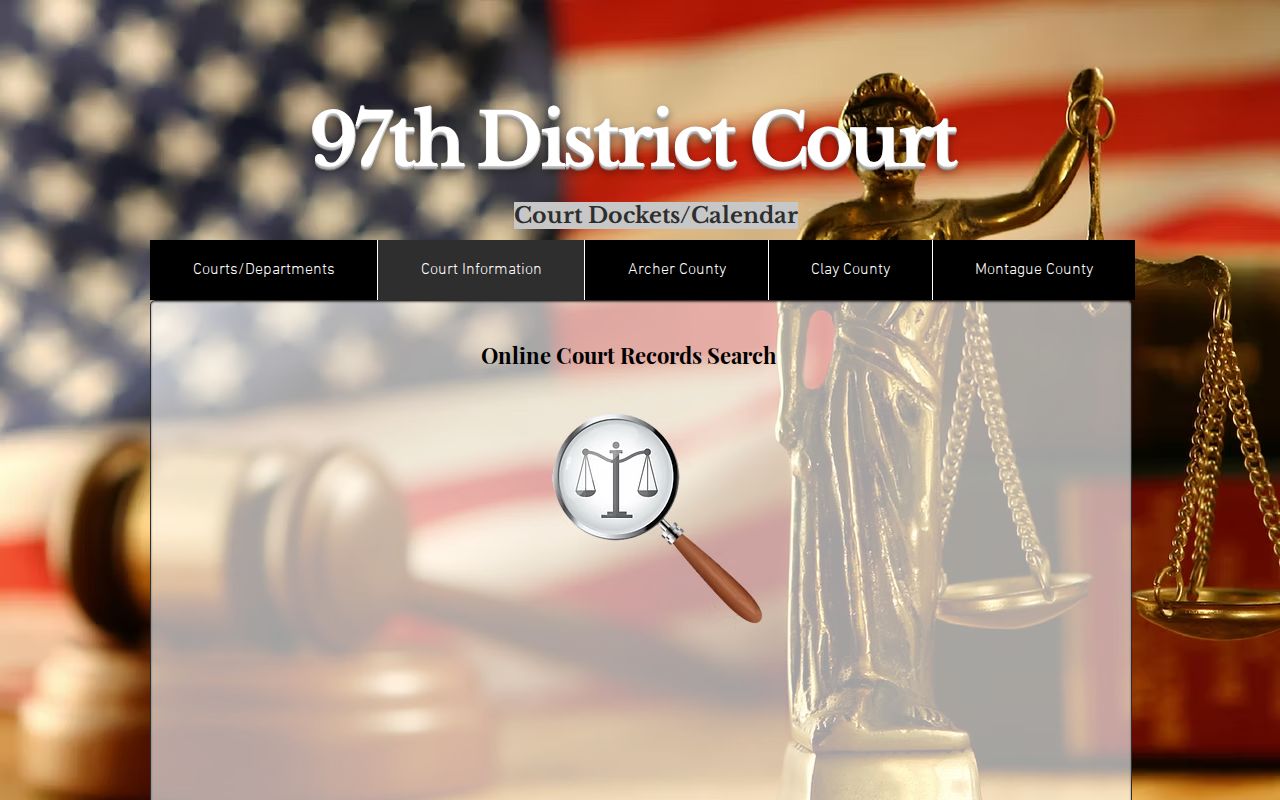 Montague County court schedule docket calendar landing page