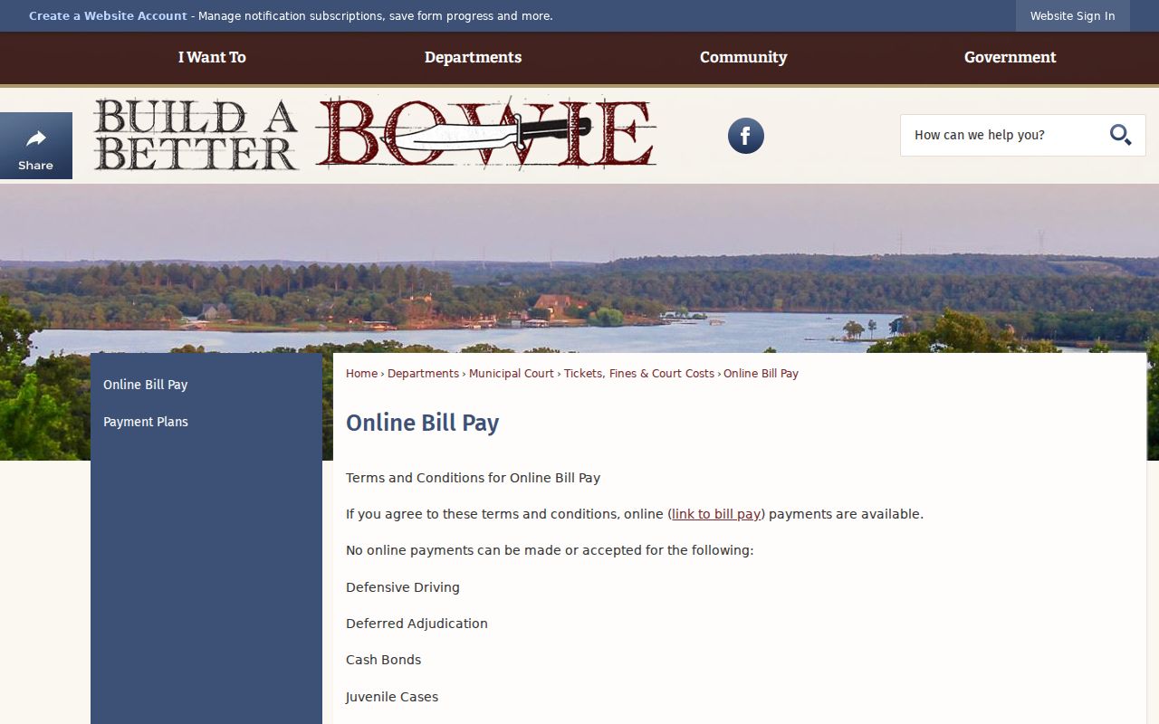 Montague County court schedule Bowie appearance and payment limits